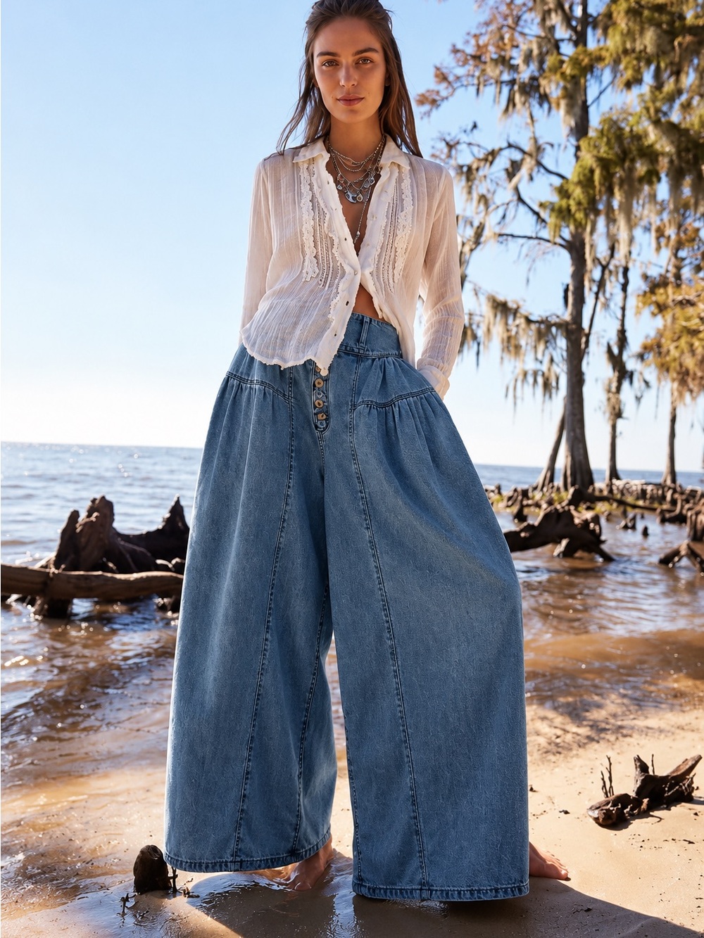 Free People We The Free Blossom Pull On Jeans